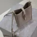 SAINT LAURENT Le 5 à 7 Small Bucket Bag – Taupe Suede Leather with Gold YSL Logo (Adjustable Crossbody Strap) #A58767