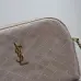 SAINT LAURENT Le 5 à 7 Small Bucket Bag – Taupe Suede Leather with Gold YSL Logo (Adjustable Crossbody Strap) #A58768
