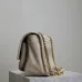 SAINT LAURENT Loulou Medium Shoulder Bag – Light Beige Suede with Chevron Quilt &amp; Tone-On-Tone YSL Logo (Convertible Chain Strap) #A58775