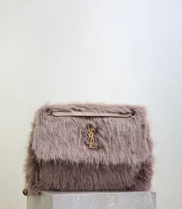 SAINT LAURENT Loulou Medium Shoulder Bag – Light Beige Suede with Chevron Quilt & Tone-On-Tone YSL Logo (Convertible Chain Strap) #A58776 SAINT LAURENT Loulou Medium Shoulder Bag – Light Beige Suede with Chevron Quilt & Tone-On-Tone YSL Logo (Convertible Chain Strap) #A58776