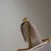 SAINT LAURENT Loulou Small Envelope Crossbody Bag – Blush Suede with Chevron Quilt &amp; Gold YSL Logo (Detachable Chain Strap) #A58780