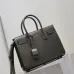 SAINT LAURENT Sac de Jour Small Tote Bag – Dark Gray Smooth Leather with Gold-Tone Hardware (Top Handles &amp; Crossbody Strap) #A58769