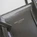 SAINT LAURENT Sac de Jour Small Tote Bag – Dark Gray Smooth Leather with Signature Hardware (Top Handles &amp; Crossbody Strap) #A58778