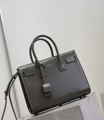 SAINT LAURENT Sac de Jour Small Tote Bag – Dark Gray Smooth Leather with Signature Hardware (Top Handles & Crossbody Strap) #A58778 SAINT LAURENT Sac de Jour Small Tote Bag – Dark Gray Smooth Leather with Signature Hardware (Top Handles & Crossbody Strap) #A58778