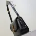 SAINT LAURENT Solferino Small Shoulder Bag – Black Croc-Embossed Patent Leather with Gold YSL Cassandre Closure  #A58759