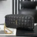 Saint Laurent 779649 Le Cassandre Matelassé Carré Vanity Bag Lambskin Gold Chain 18.5cm #B67268