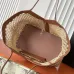 Saint Laurent 817602 Raffia Tote Bag Brown Leather Trim Woven Straw Shopper 38cm #B67267