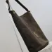 Saint Laurent 844346 Niki Series Suede Bucket Bag - Dark Brown with LE CASSANDRE Logo #A59503
