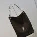 Saint Laurent 844346 Niki Series Suede Bucket Bag - Dark Brown with LE CASSANDRE Logo #A59503