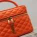 Saint Laurent GABY MINI Box Bag (766731) - Yellow, Sheepskin Quilted, Double Zipper, 18×11×6.5cm #A59996