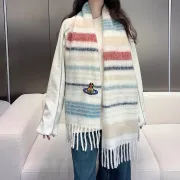 Branded Embroidered Scarf Comfortable Wool #B67699