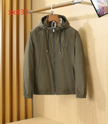 Burberry Men’s Hooded Full‑Zip Windbreaker Jacket, Olive, Navy & Black #B67682 Burberry Men’s Hooded Full‑Zip Windbreaker Jacket, Olive, Navy & Black #B67682