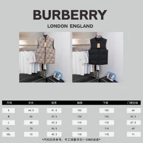 Burberry Reversible Check Stand‑collar Down Vest #B68300 Burberry Reversible Check Stand‑collar Down Vest #B68300