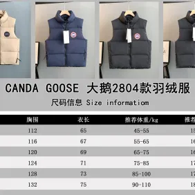 Canada Goose Unisex Stand Collar Back Stripe Down Puffer Vest #B68787