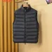 Moncler Men’s Stand‑Collar Light Quilted Down Gilet Vest, Black &amp; Burgundy #B67678