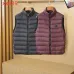Moncler Men’s Stand‑Collar Light Quilted Down Gilet Vest, Black &amp; Burgundy #B67678