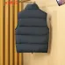Moncler Men’s Stand‑Collar Padded Down Gilet Vest, Black &amp; Bright Orange #B67679