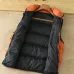 Moncler Men’s Stand‑Collar Padded Down Gilet Vest, Black &amp; Bright Orange #B67679
