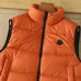 Moncler Men’s Stand‑Collar Padded Down Gilet Vest, Black &amp; Bright Orange #B67679
