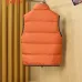 Moncler Men’s Stand‑Collar Padded Down Gilet Vest, Black &amp; Bright Orange #B67679