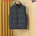 Moncler Men’s Stand‑Collar Padded Down Gilet Vest, Black &amp; Bright Orange #B67679