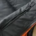 Moncler Men’s Stand‑Collar Padded Down Gilet Vest, Black &amp; Bright Orange #B67679