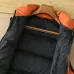 Moncler Men’s Stand‑Collar Padded Down Gilet Vest, Black &amp; Bright Orange #B67679