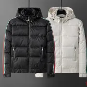 Gucci Fall Winter Thickened Hooded Cotton Puffer Jacket, Black &amp; White #B68856