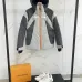 Louis Vuitton Color‑block Hooded Down Jacket, Grey Black #B68302