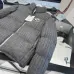 Moncler Cable‑knit Stand‑collar Down Jacket, Grey / Navy Blue/Black #B68304