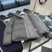 Moncler Cable‑knit Stand‑collar Down Jacket, Grey / Navy Blue/Black #B68304