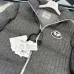 Moncler Cable‑knit Stand‑collar Down Jacket, Grey / Navy Blue/Black #B68304