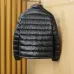 Moncler Glossy Stand‑Collar Quilted Down Puffer Jacket, Black &amp; Brown #B67674