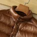 Moncler Glossy Stand‑Collar Quilted Down Puffer Jacket, Black &amp; Brown #B67674