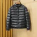 Moncler Glossy Stand‑Collar Quilted Down Puffer Jacket, Black &amp; Brown #B67674