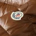 Moncler Glossy Stand‑Collar Quilted Down Puffer Jacket, Black &amp; Brown #B67674