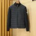 Moncler Hybrid Knit‑Sleeve Stand Collar Down Jacket, Black &amp; Off‑White #B67672