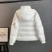 Moncler Maya Matte Hooded Down Jacket, Light Blue White Pink Black #B68770