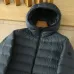 Moncler Men’s Lightweight Hooded Down Puffer Jacket, Black &amp; Dark Grey #B67671