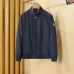 Moncler Men’s Stand‑Collar Bomber Jacket, Black, Navy &amp; Army Green #B67683