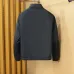 Moncler Men’s Stand‑Collar Lightweight Full‑Zip Down Jacket, Navy, Black &amp; White #B67677