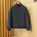 Moncler Men’s Stand‑Collar Lightweight Full‑Zip Down Jacket, Navy, Black &amp; White #B67677