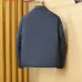 Moncler Men’s Stand‑Collar Shirt‑Style Light Down Jacket, Black &amp; Navy Blue #B67676