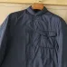 Moncler Men’s Stand‑Collar Shirt‑Style Light Down Jacket, Black &amp; Navy Blue #B67676