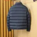 Moncler Stand‑Collar Quilted Down Puffer Jacket, Brown &amp; Navy Blue #B67669