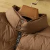 Moncler Stand‑Collar Quilted Down Puffer Jacket, Brown &amp; Navy Blue #B67669