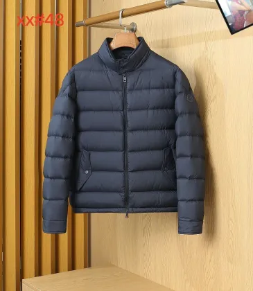 Moncler Stand‑Collar Quilted Down Puffer Jacket, Brown & Navy Blue #B67669 Moncler Stand‑Collar Quilted Down Puffer Jacket, Brown & Navy Blue #B67669