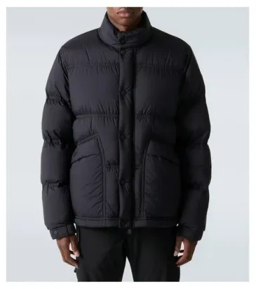 Moncler Stand‑collar Button‑zip Down Jacket, Black #B68303 Moncler Stand‑collar Button‑zip Down Jacket, Black #B68303