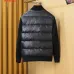 Moncler Wool‑Blend Quilted Hybrid Zip Jacket, Black &amp; Navy Blue #B67670