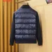 Moncler Wool‑Blend Quilted Hybrid Zip Jacket, Black &amp; Navy Blue #B67670